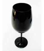 copa de vino vidrio negra :: #